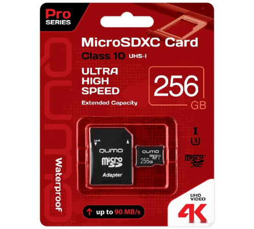 Карта памяти Qumo microSDXC QM256GMICSDXC10U3 256GB