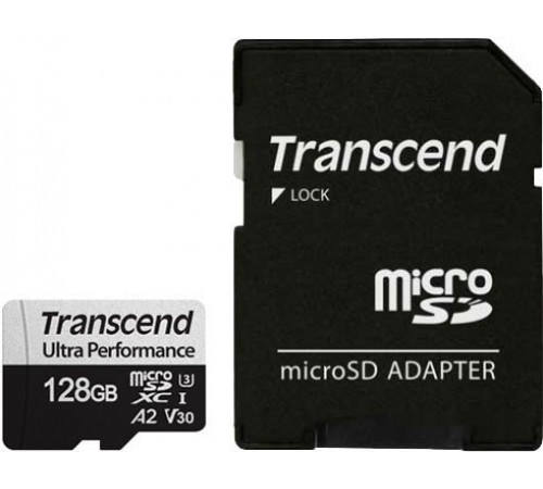 Карта памяти Transcend microSDXC 340S 128GB (с адаптером)