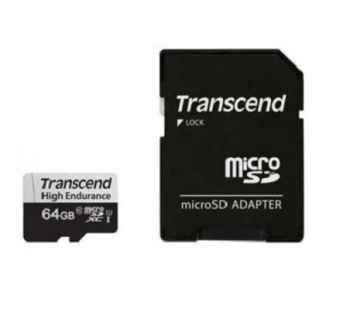 Карта памяти Transcend microSDXC TS64GUSD350V 64GB (с адаптером)
