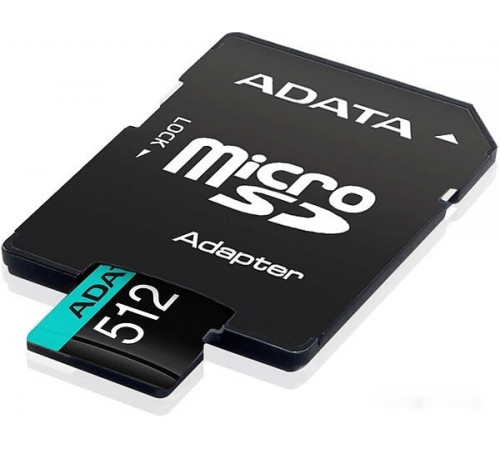 Карта памяти A-Data Premier Pro AUSDX512GUI3V30SA2-RA1 microSDXC 512GB (с адаптером)