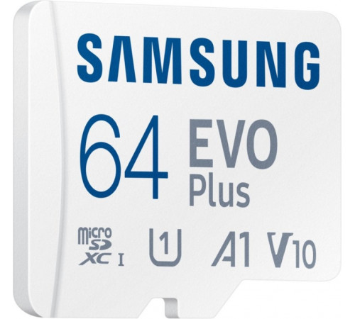 Карта памяти Samsung EVO Plus 2024 microSDXC 64GB (с адаптером)