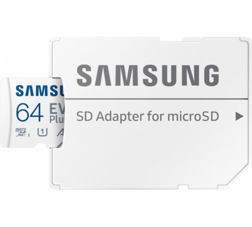 Карта памяти Samsung EVO Plus 2024 microSDXC 64GB (с адаптером)