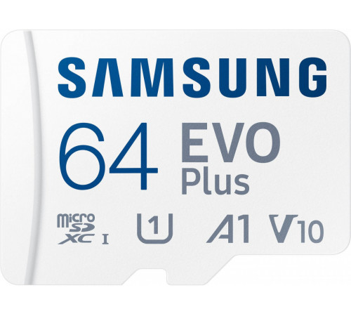 Карта памяти Samsung EVO Plus 2024 microSDXC 64GB (с адаптером)