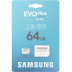 Карта памяти Samsung EVO Plus 2024 microSDXC 64GB (с адаптером)