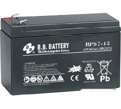 Аккумулятор для ИБП B.B. Battery BPS7-12 (12В/7 А·ч)
