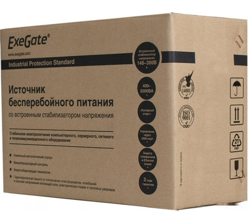 Источник бесперебойного питания Exegate SpecialPro Smart LLB-1000.LCD.AVR.C13.RJ.USB