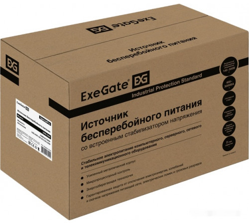 Источник бесперебойного питания Exegate SpecialPro UNB-2200.LED.AVR.1SH.2C13.RJ.USB EX292611RUS