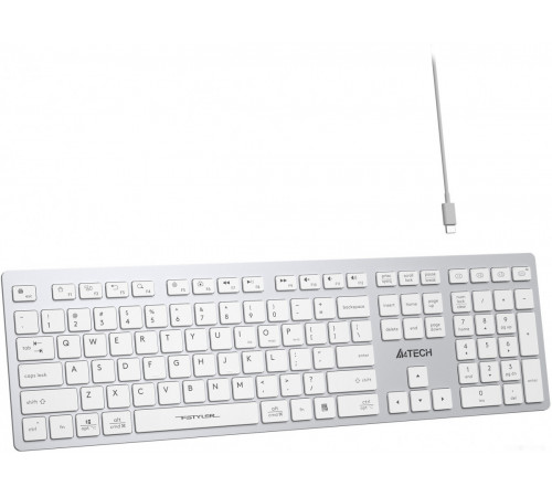 Клавиатура A4Tech Fstyler FBX50C (серебристый/белый)