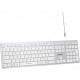 Клавиатура A4Tech Fstyler FBX50C (серебристый/белый)