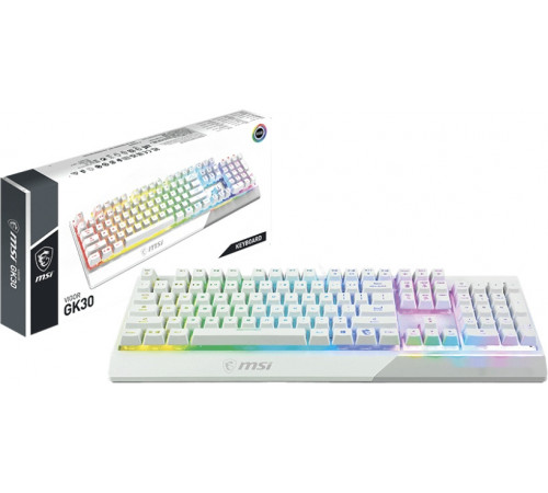Клавиатура MSI Vigor GK30 (белый)