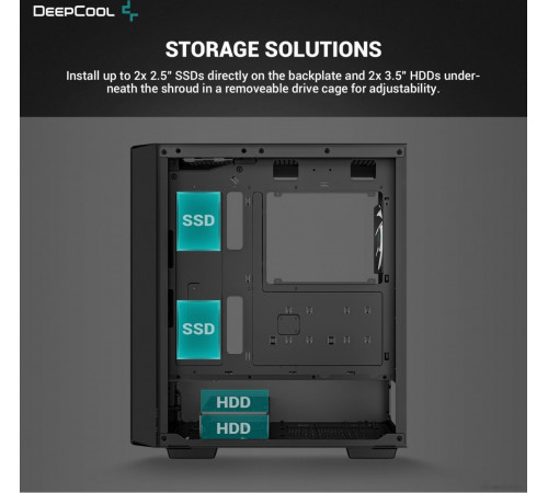 Корпус Deepcool CC560 V2 ARGB R-CC560-BKTAA4-G-2