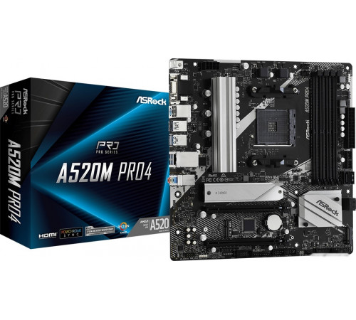 Материнская плата ASROCK A520M Pro4