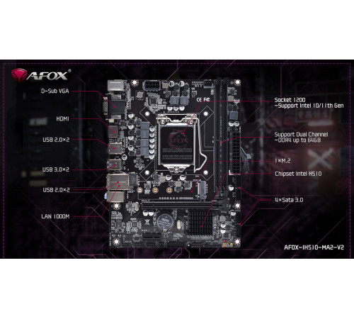 Материнская плата Afox IH510-MA2-V2