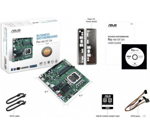 Материнская плата Asus Pro H610T D4-CSM