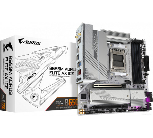 Материнская плата Gigabyte B650M Aorus Elite AX Ice