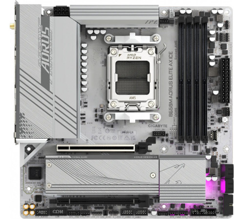 Материнская плата Gigabyte B650M Aorus Elite AX Ice