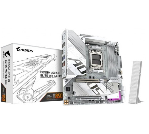 Материнская плата Gigabyte B850M Aorus Elite WiFi6E Ice (rev. 1.1)