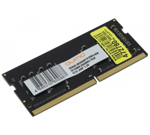 Модуль памяти Qumo 8GB DDR4 SODIMM PC4-21300 QUM4S-8G2666P19