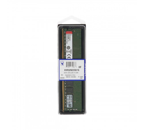 Модуль памяти Kingston ValueRAM 16GB DDR4 PC4-25600 KVR32N22S8/16