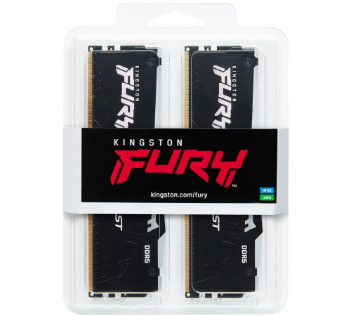 Модуль памяти Kingston FURY Beast RGB 2x16ГБ DDR5 5600 МГц KF556C40BBAK2-32