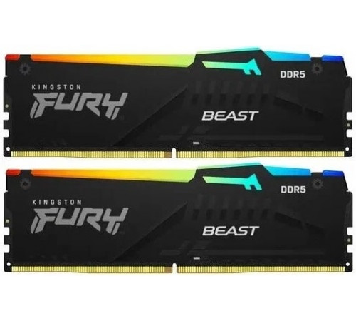 Модуль памяти Kingston FURY Beast RGB 2x16ГБ DDR5 5600 МГц KF556C40BBAK2-32