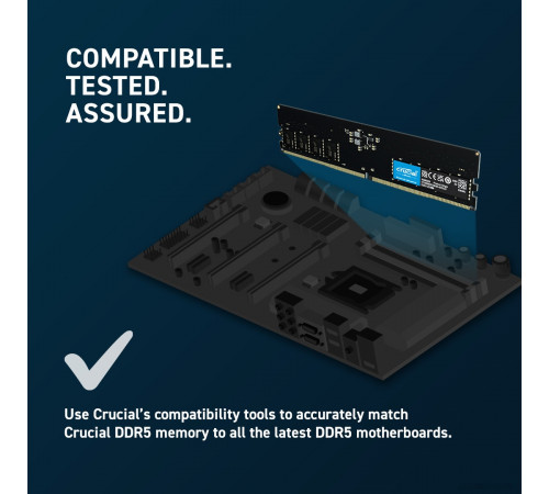 Модуль памяти Crucial 16ГБ DDR5 5600 МГц CT16G56C46U5