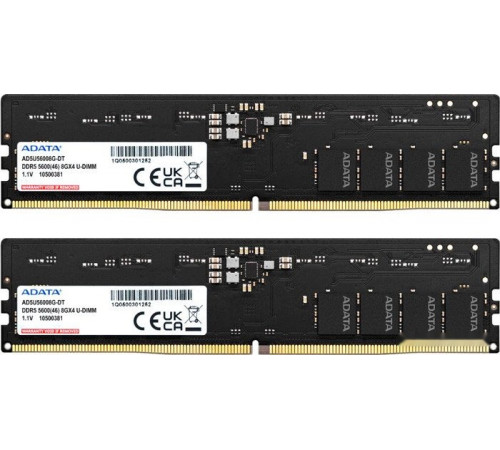 Модуль памяти A-Data 2x16ГБ DDR5 4800 МГц AD5U480016G-DT