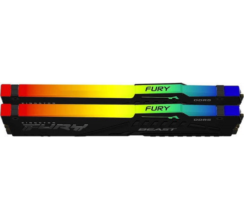 Модуль памяти Kingston FURY Beast RGB 2x16ГБ DDR5 6000 МГц KF560C30BBEAK2-32