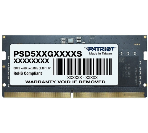 Модуль памяти Patriot Signature Line 16ГБ DDR5 SODIMM 5200 МГц PSD516G520081S