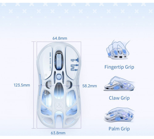 Игровая мышь Gravastar Mercury M1 Pro Ice Blue