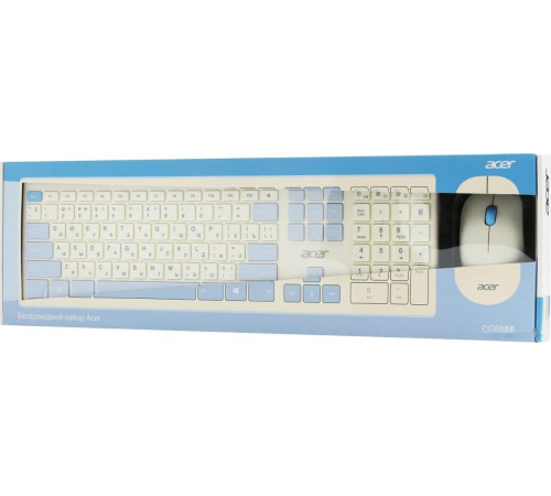 Клавиатура + мышь Acer OCC205 (белый/голубой)