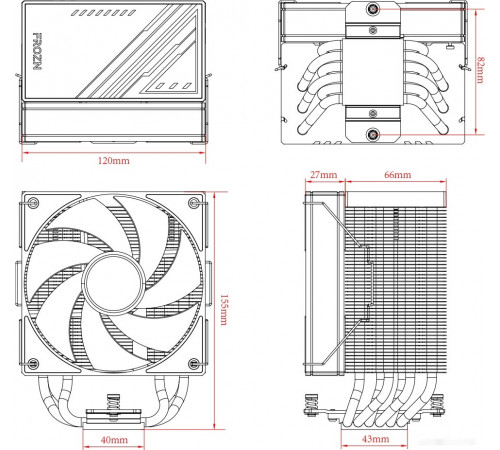 Кулер для процессора ID-COOLING Frozn A610 ARGB White