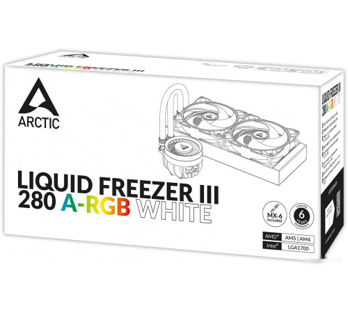 Жидкостное охлаждение для процессора Arctic Liquid Freezer III 280 A-RGB White ACFRE00151A