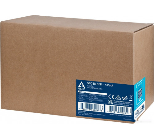 Набор вентиляторов Arctic S8038-10K 4 Pack ACFAN00291A