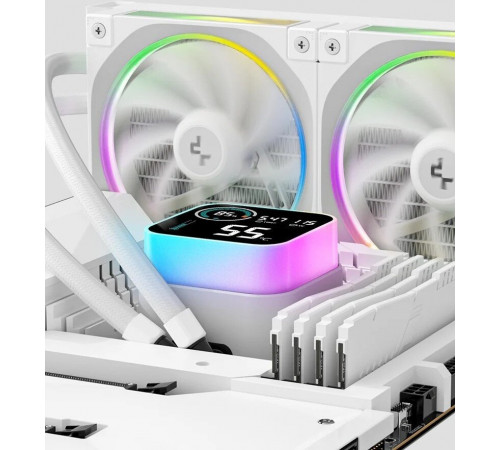 Система жидкостного охлаждения для процессора Deepcool LQ360 Ultra ARGB WH R-LQ360-WHASMC-G-1