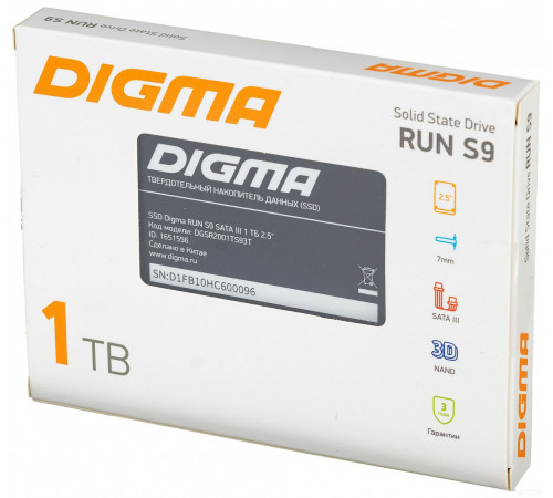 SSD DIGMA Run S9 1TB DGSR2001TS93T