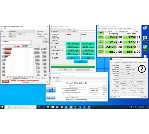 SSD Qumo Novation M2 NVMe 512GB Q3DT-512GSKF-NM2