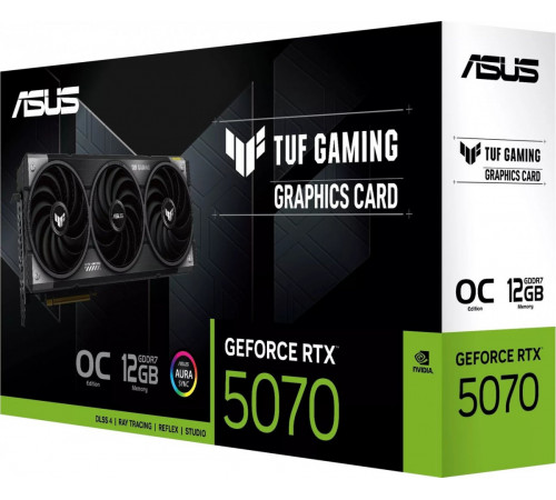 Видеокарта Asus TUF Gaming GeForce RTX 5070 12GB GDDR7 OC Edition TUF-RTX5070-O12G-GAMING
