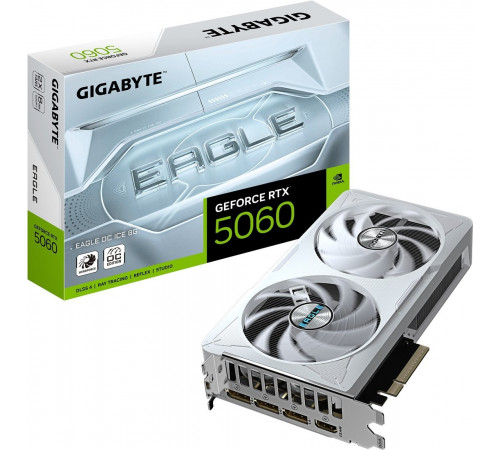 Видеокарта Gigabyte GeForce RTX 5060 Eagle OC Ice 8G GV-N5060EAGLEOC ICE-8GD