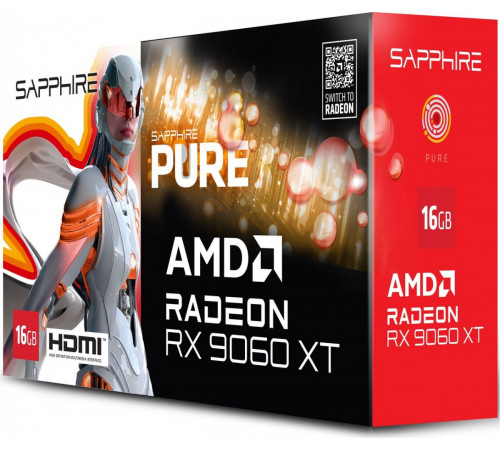 Видеокарта Sapphire Pure Radeon RX 9060 XT 11350-02-20G