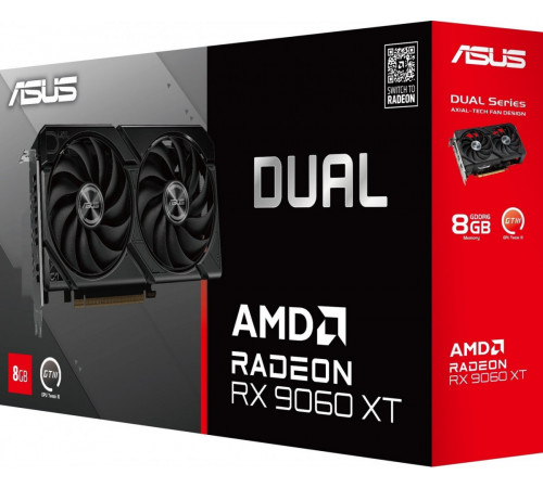 Видеокарта Asus Dual Radeon RX 9060 XT 8GB GDDR6 DUAL-RX9060XT-8G