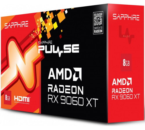 Видеокарта Sapphire Pulse Radeon RX 9060 XT 8GB 11350-04-20G