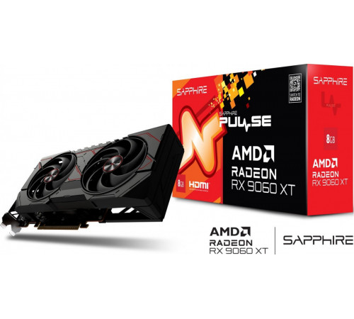 Видеокарта Sapphire Pulse Radeon RX 9060 XT 8GB 11350-04-20G