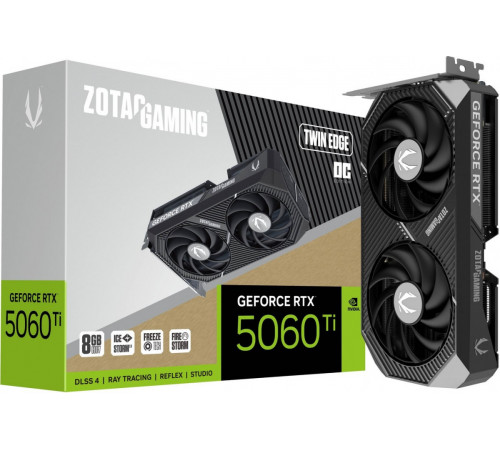 Видеокарта ZOTAC Gaming GeForce RTX 5060 Ti 8GB Twin Edge OC ZT-B50610H-10M
