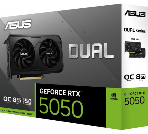 Видеокарта Asus Dual GeForce RTX 5050 8GB GDDR6 OC Edition DUAL-RTX5050-O8G