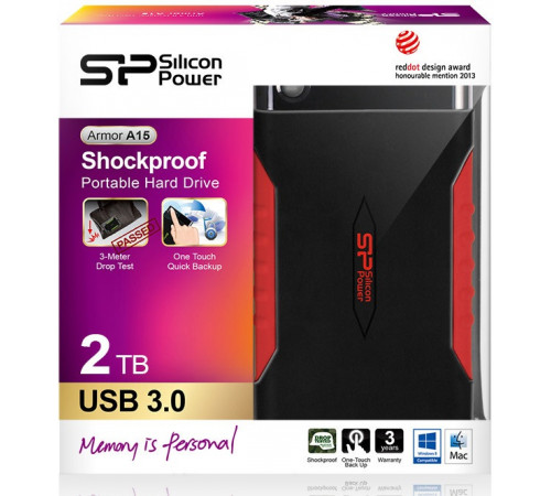 Внешний жёсткий диск Silicon Power Armor A15 2TB (Red)
