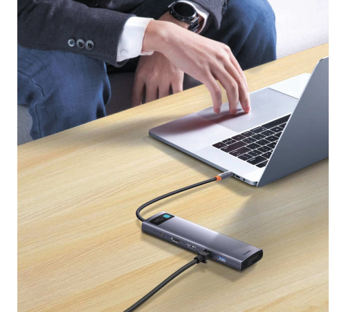 USB-хаб Baseus Metal Gleam Series 12-in-1 Multifunctional Type-C Hub Docking Station WKWG020213