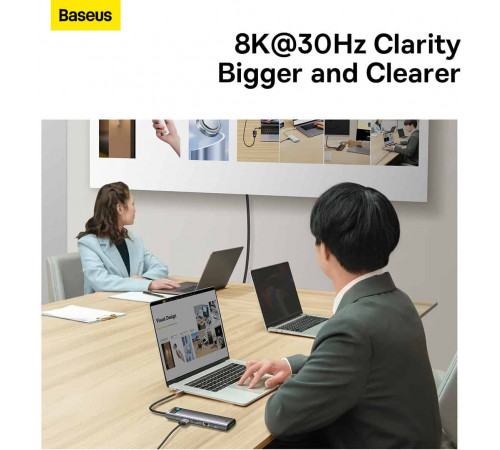 USB-хаб Baseus Metal Gleam Series 12-in-1 Multifunctional Type-C Hub Docking Station WKWG020213