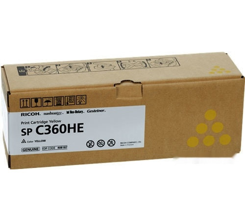 Картридж Ricoh SP C360HE 408187 (желтый)