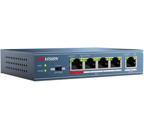 Коммутатор Hikvision DS-3E0105P-E/M(B)
